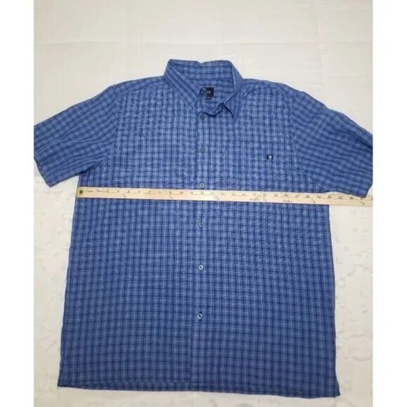 Marmot Mens Button Down Shirt Large Blue Outdoors Fishing Hiking - Picture 2 of 6